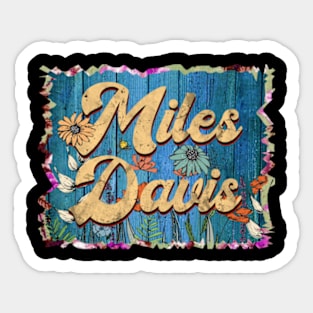 Retro Miles Name Flowers Limited Edition Proud Classic Styles Davis Sticker